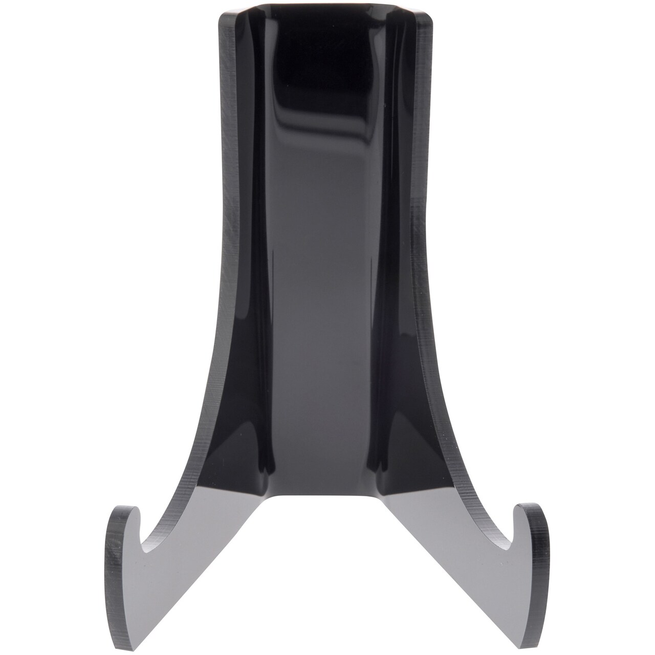 Plymor Black Acrylic Flat Back Easel with Deep Support Ledges, 3" H x 2.25" W x 2.5" D